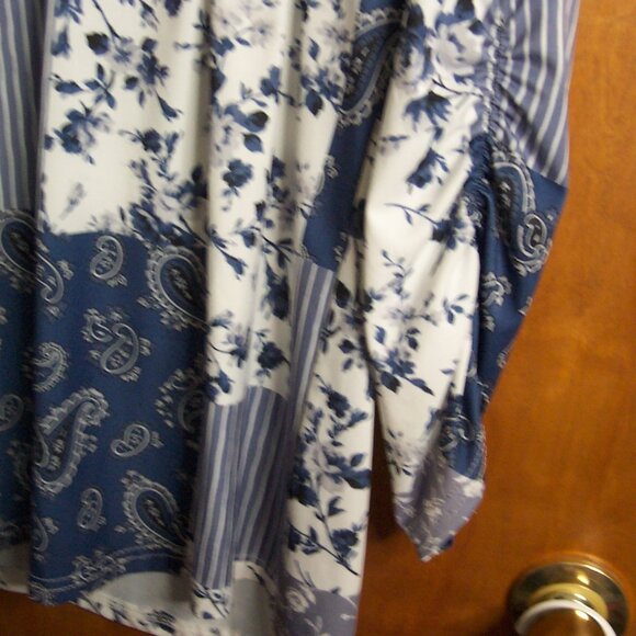 LILY Patchwork Blouse Shirt Tunic - Picture 2 of 6